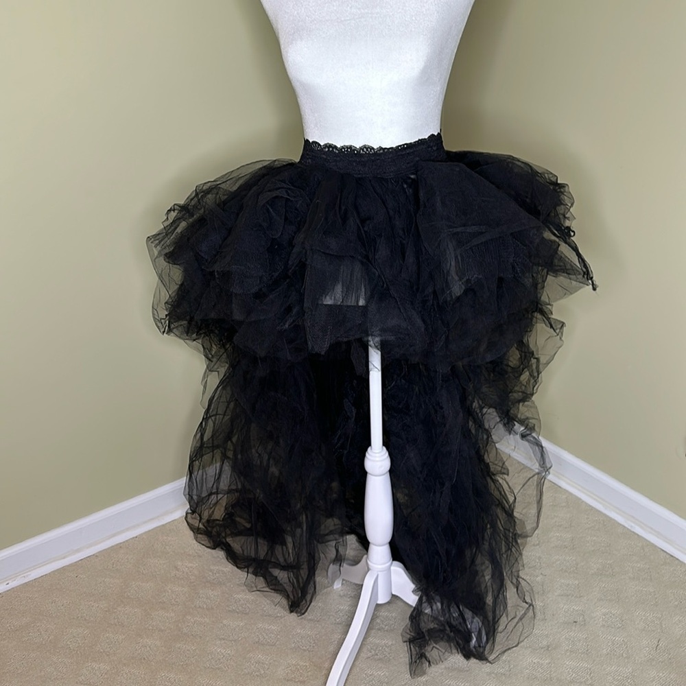 NWT Dolls Kill Wicked Nymph Princess Black Tulle Skirt
